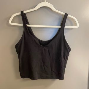 Black LuluLemon Cropped Align Tank